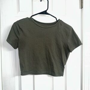 Wild Fable Dark Green Crop Top